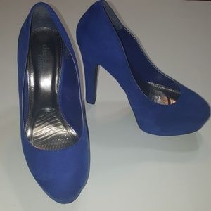 Blue cobalt heels